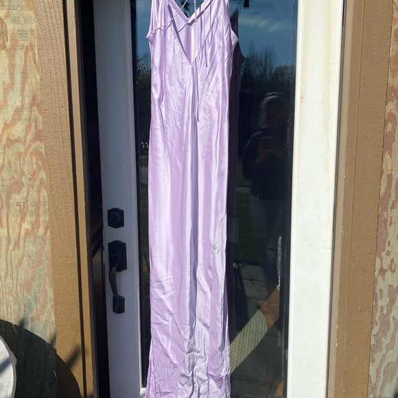 Helmut Lang Dresses & Skirts - Helmut Lang Lavender Satin Maxi Dress